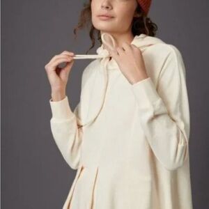 Anthropologie Pilcro Cream Hoodie Sweatshirt Large